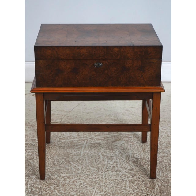 Age: Approx: 40 Years Old Details: High Quality Construction English Style Gorgeous Burl Wood Solid Brass Hardware...