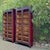 Italian Brown and Burgundy Lacquered Display Cabinets, 1890s, Set of 2 For Sale - Image 10 of 12