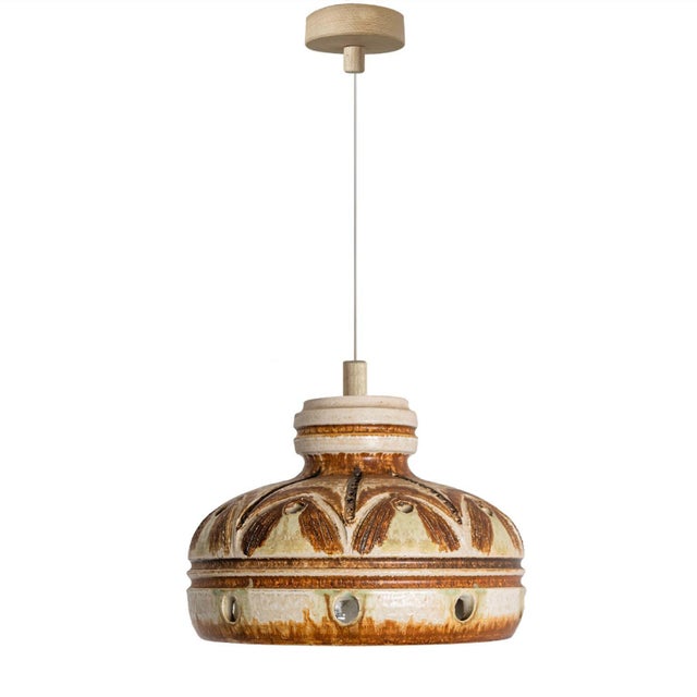 Ceramic Pendant Light, Denmark, 1970 For Sale - Image 9 of 15