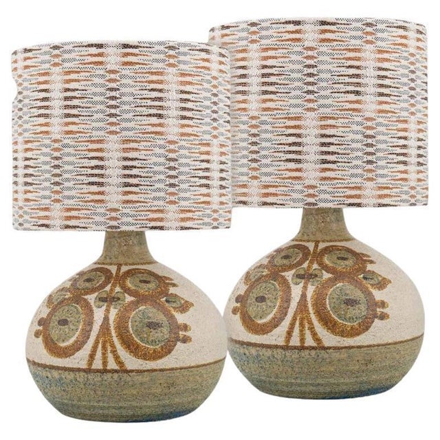 1 of the 2 Soholm Ceramic Table Lamps with Custom Lampshades, Noomi Backhausen, 1960 For Sale - Image 14 of 14