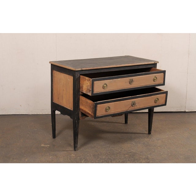 19th Century French Two-Tone Raised Commode For Sale - Image 9 of 10