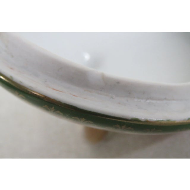 I E and C Co Japan Hand Painted Flowers Lidded Powder Dish Trinket Box For Sale - Image 12 of 12