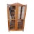 Antique Oak Glass Display Cabinet – Industrial Country Store Vitrine, Bookcase For Sale