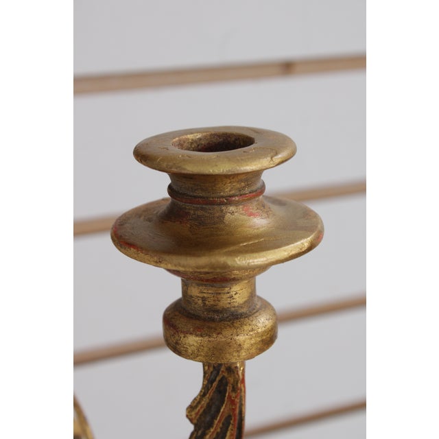 Pair of Federal Style Gold Finish Eagle Candle Sconces For Sale - Image 11 of 13