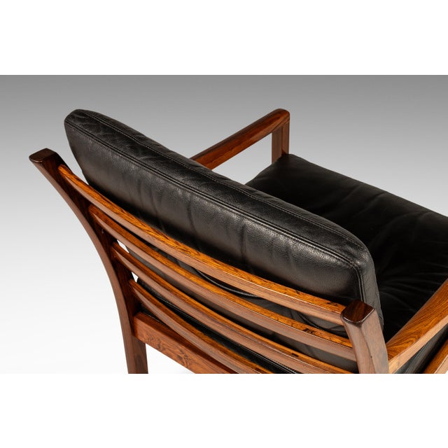 Mid-Century Danish Modern Model 806 Lounge Chair in Rosewood & Leather Attributed to Fredrik Kayser for Vatne Møbler, Norway, C. 1960s For Sale - Image 9 of 18