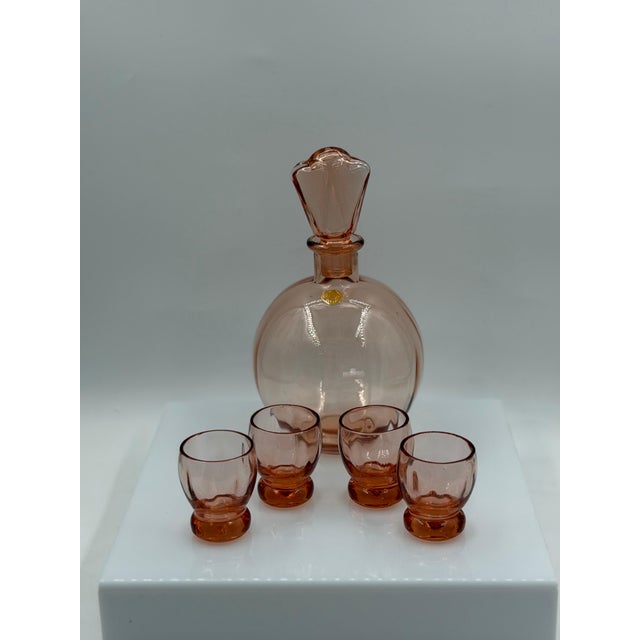 1950s Vintage Rosalin Glass Liqueur Set, 1950s, Set of 5 For Sale - Image 5 of 18