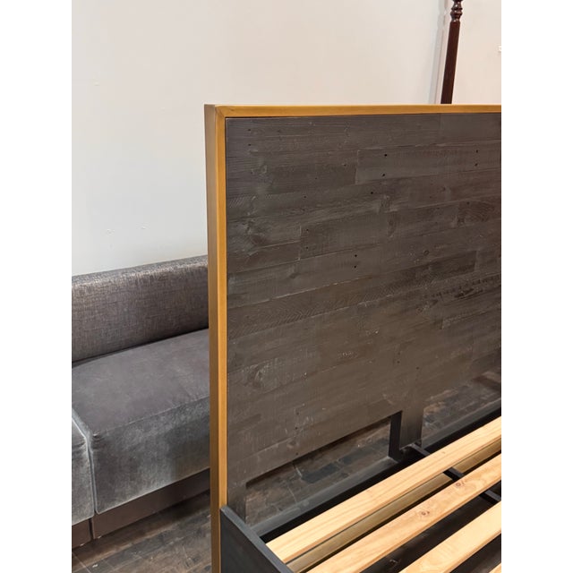 2020s Queen Size Zin Home Elle Brass Bed Frame For Sale - Image 5 of 12