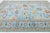 Textile 10x14 Modern Oushak Style Hand-Knotted Wool Area Rug in Sky Blue With Terracotta For Sale - Image 7 of 12