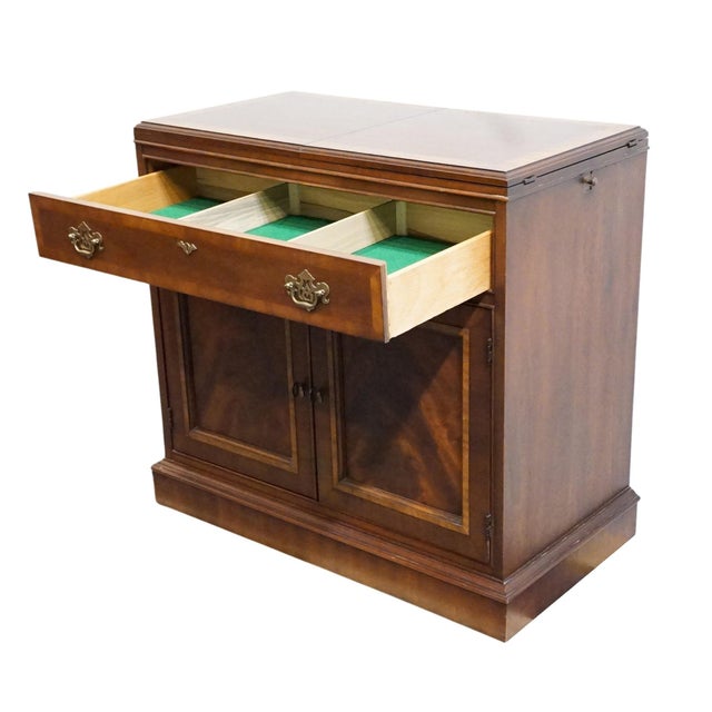 Dixie Furniture Banded Mahogany Traditional Style 68" Flip-Top Server Buffet 549-861 For Sale - Image 12 of 18