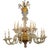 19th Century Venetian Twist Glass Arm and Giltwood Chandelier For Sale