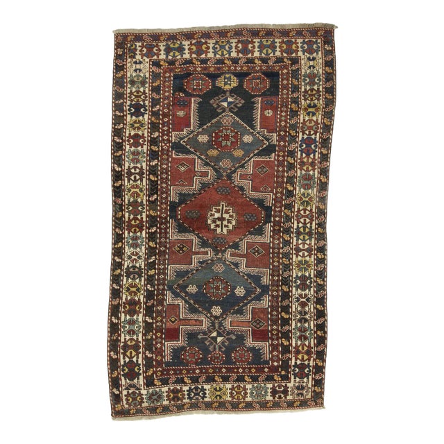 Mid 20th Century Caucasian Wool Rug For Sale