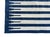 Handwoven Cotton Area Flat Weave Rug Vegetable Dyed Indigo Blue and White Striped Dhurrie - 9'x12' For Sale - Image 10 of 10