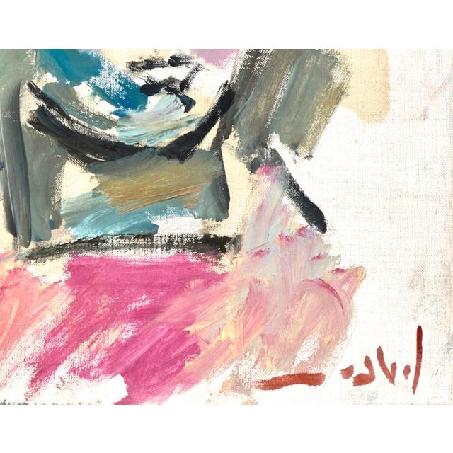 Textile Pinchas Litvinovsky, Large Oil Painting Israeli Pinchas Litvinovsky Jerusalem Israel Bezalel School For Sale - Image 7 of 10