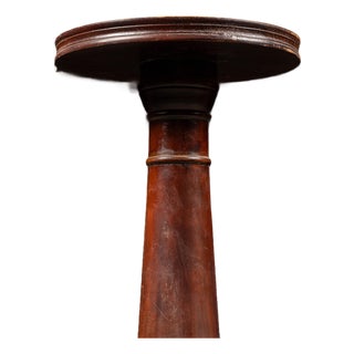 Antique Carved Mahogany Pedestal Stand For Sale