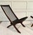 1980s Pair of Vintage Scandi-Style Folding Wood & Cord Lounge Chairs For Sale - Image 5 of 10
