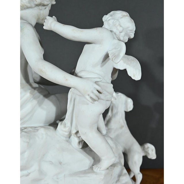Bisque Sculpture of Venus and Amor, Late 19th Century For Sale - Image 16 of 18
