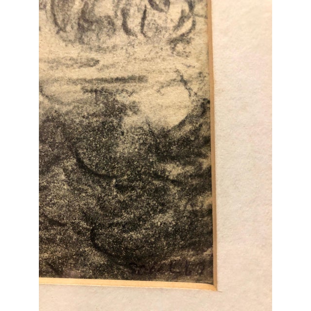 Jehudith Sobel, Modern Polish Jewish Pencil Drawing Modernist Landscape, 1960 For Sale - Image 4 of 5