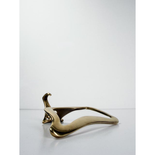 Mid-Century Modern Italian Brass Wall Coat Hooks in the style of Osvaldo Borsani, 1950s, Set of 2 For Sale - Image 9 of 18