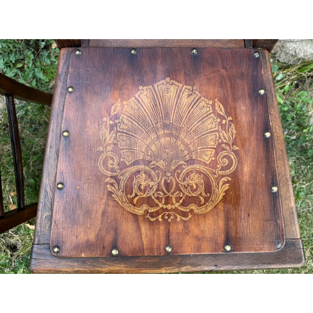 Antique Luterma Estonian Dining Chairs With Patterned Seats, Set of 4 For Sale - Image 10 of 18