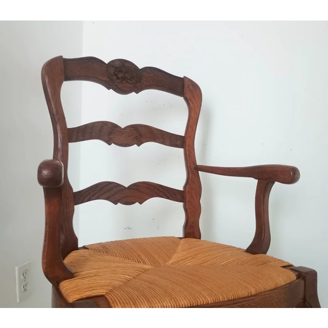 Brown 1970s Six French Provincial Dining Chairs For Sale - Image 8 of 15