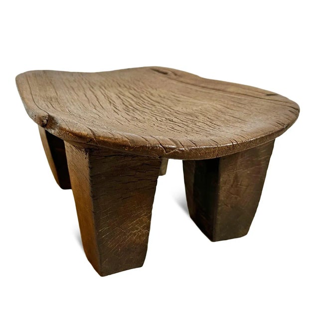 Vintage Lobi Wood Stool For Sale In Los Angeles - Image 6 of 7