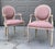 French 1990s Vintage Louis Chairs Whitewashed Frames Pink Upholstery-A Pair For Sale - Image 3 of 8