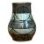 Vintage Handcrafted Geometric Ceramic Vase For Sale