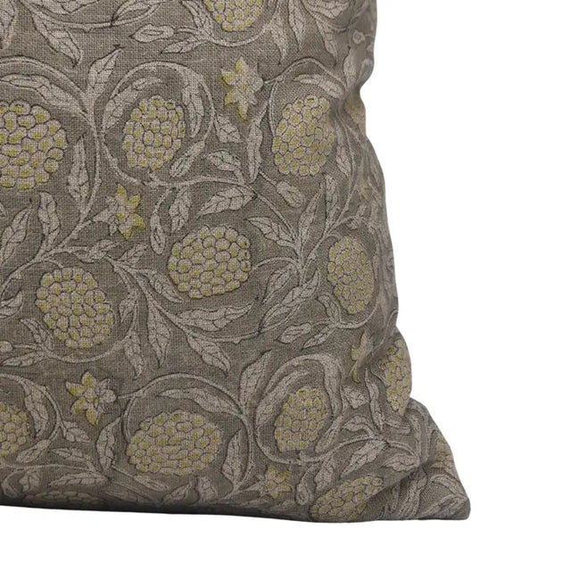 Fabdivine Handcrafted Block Print Cushion Cover 12x20 Inch Thick Linen-Merakhi For Sale - Image 4 of 5