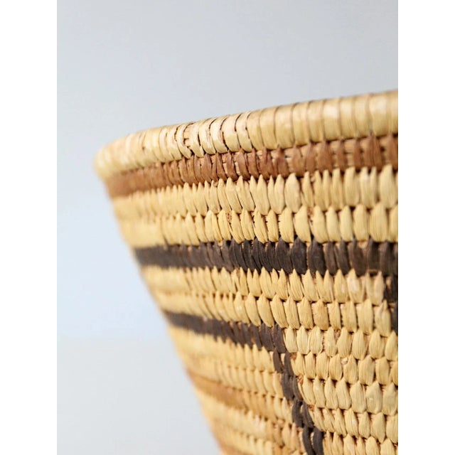 Vintage Woven Basket Bowl For Sale - Image 9 of 13