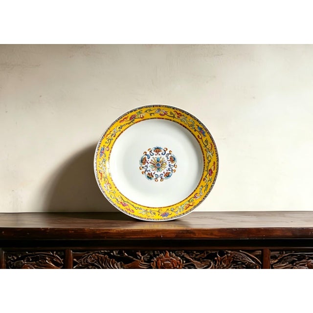 Early 20th Century Chinese Ceramic Plate,Qianlong Marked Famille Rose Porcelain Plate Hand Painted Flowers Pattern For Sale - Image 5 of 10