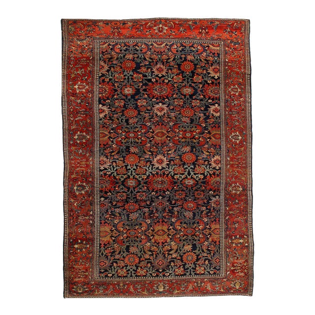 Pasargad DC Blue Antique Persian Farahan Rug For Sale