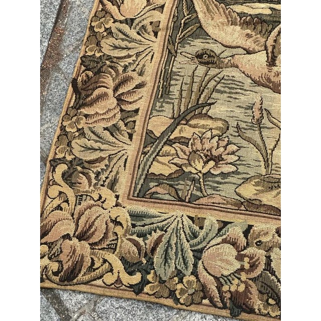 Vintage French Aubusson Style Jacquard Tapestry Panel, 1940s For Sale - Image 13 of 18