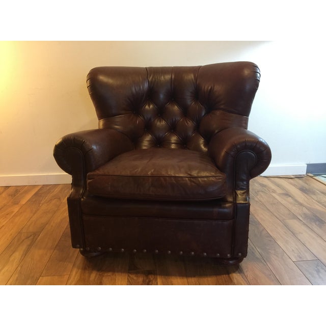 Ralph Lauren Leather Writer's Chair | Chairish