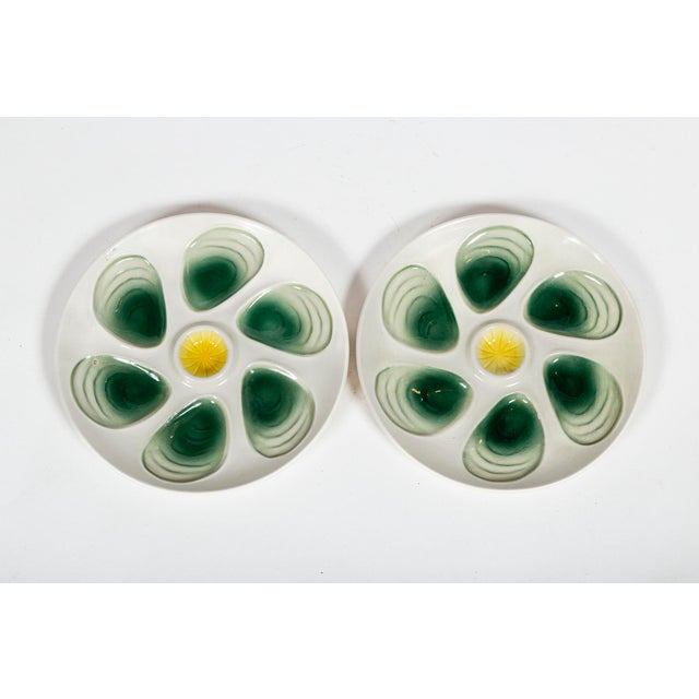 1950s Pair Vintage Oyster Plates by Salins, France For Sale - Image 5 of 9