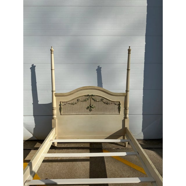 Ivory A F K French Queen Size Cherubini Bed For Sale - Image 8 of 11