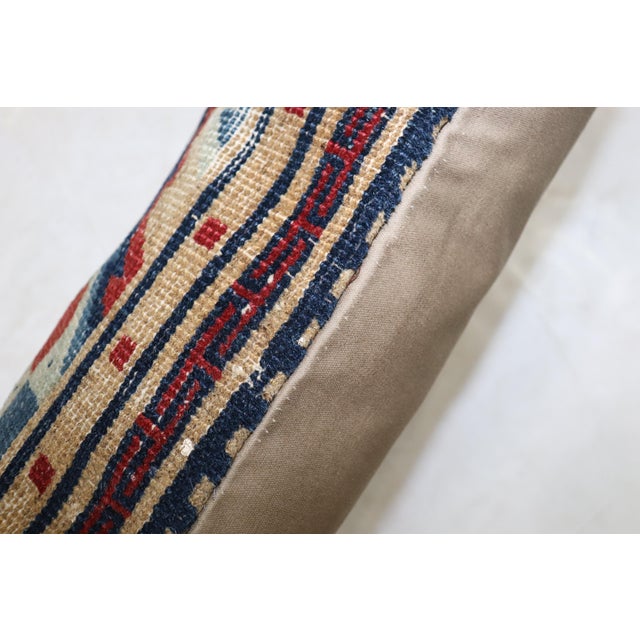 Animal Motif Tibetan Large Lumbar Size Pillow For Sale - Image 4 of 5