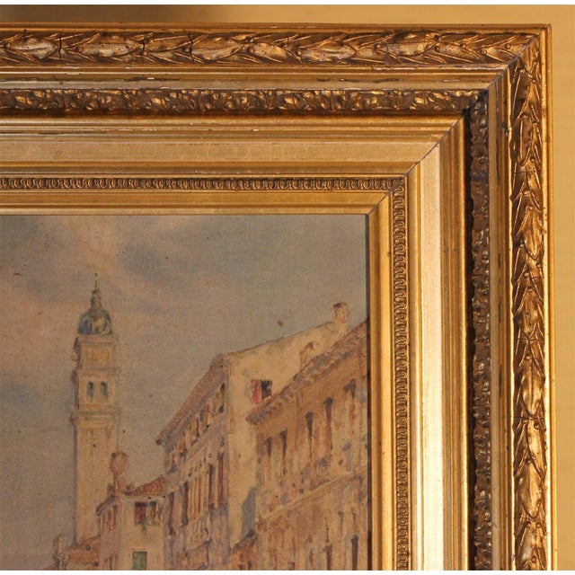 J. Curter, Venetian Canal Scene, Early 20th Century, Oil on Wood, Framed For Sale - Image 5 of 9
