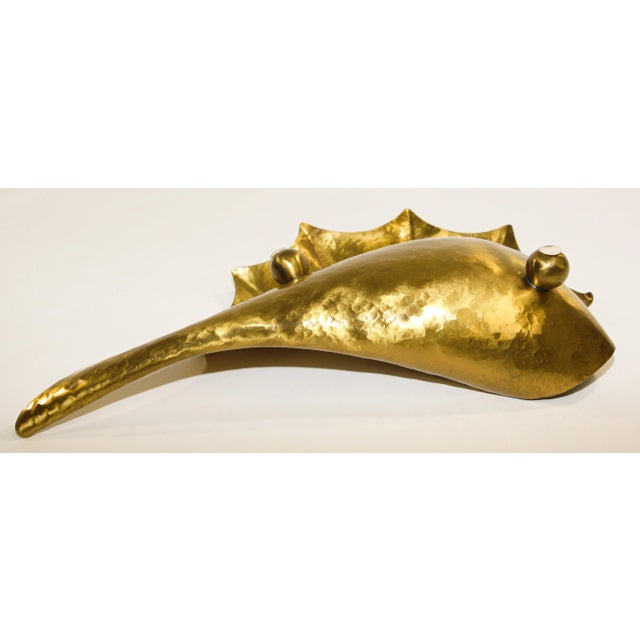 Vintage Brass Bowl in the Shape of a Large Leaf, Italy, circa 1950 For Sale - Image 9 of 13