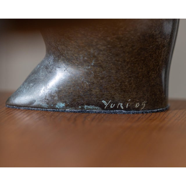 Large-Scale Signed Bronze "Sumo Wrestler" Sculpture, Signed Yuri, 2005 For Sale - Image 9 of 18