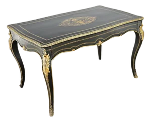 French 19th Century Ebonized Louis XV Style Desk