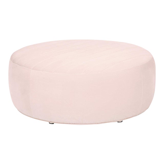 Sicily Ottoman in Blush Pink Velvet Chairish