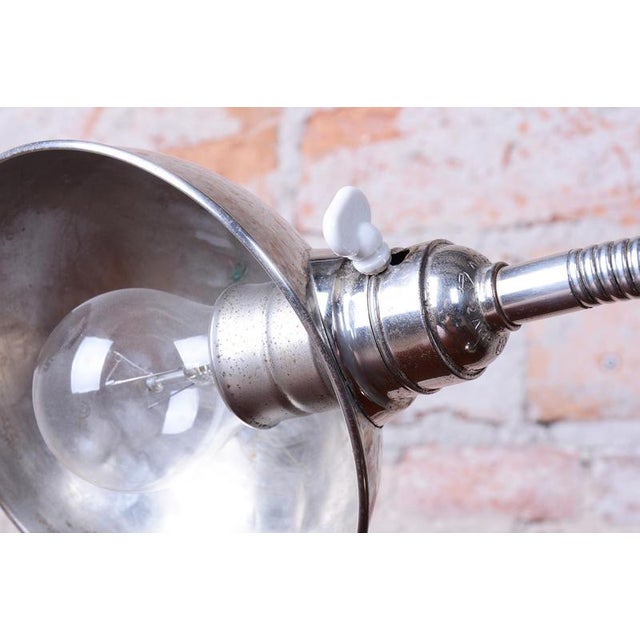Bauhaus Table Lamp in Chrome-Plated Steel by M. Prokop, Czech, 1930s For Sale - Image 6 of 12