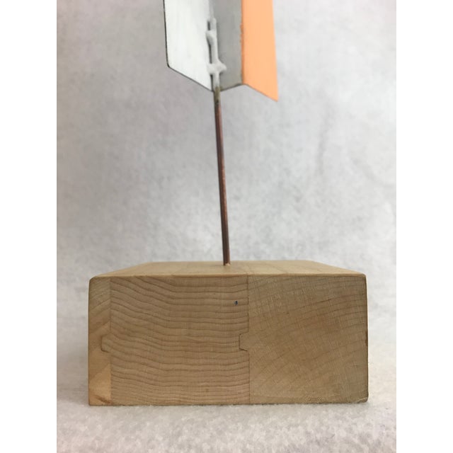 1980s Modern Geometric Perforated Metal Sculpture Chairish