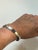 Rustic Vintage Southwestern Native American Style Sterling Silver Turquoise Cuff Bracelet – Hand-Chiseled Ingot Style For Sale - Image 3 of 10