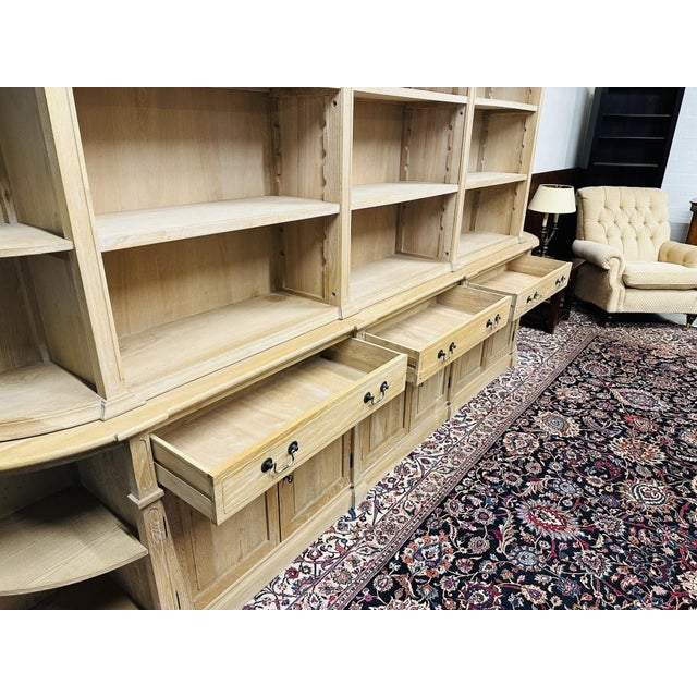Rustic Pale Oak Library Cabinet For Sale - Image 17 of 18