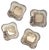 Metal Early 20th Century Tiny Sterling Silver Square Trays- Set of 3 For Sale - Image 7 of 7