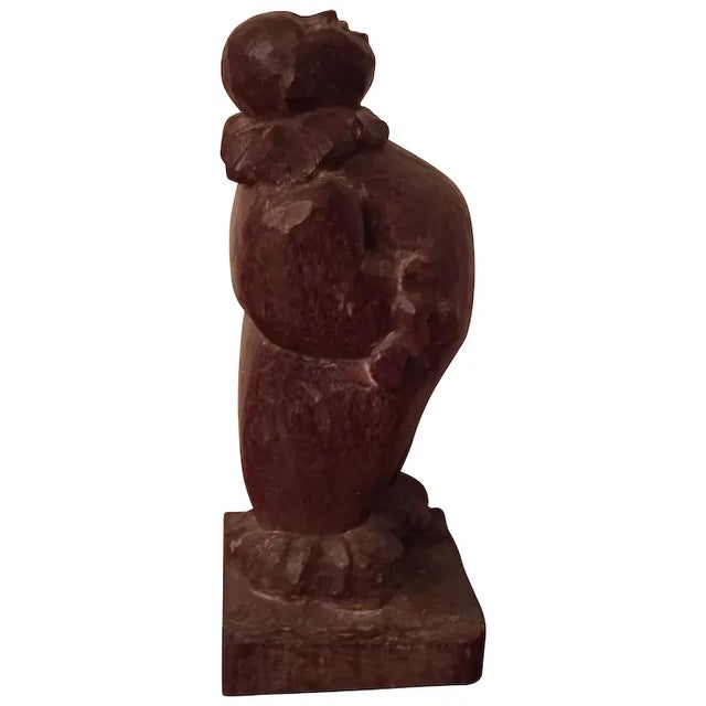 Antique French Art Deco Carved Wood Sculpture of a Clown or Jester For Sale - Image 10 of 10