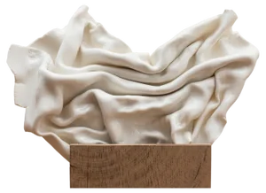 Horizontal Elightened Drapery Sculpture by Dora Stanczel