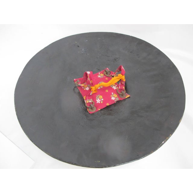 Indian Ceremonial Rajput Dhal Shield Intricate Gold Painted Hunting Scenes For Sale - Image 10 of 18