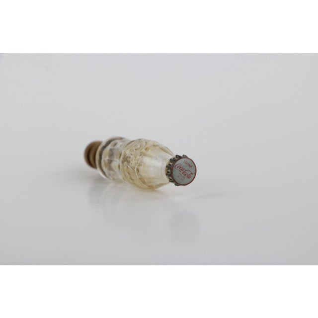 American Coca Cola Bottle Lamp Finial on Bronze Hardware For Sale - Image 3 of 4
